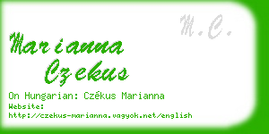 marianna czekus business card