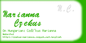 marianna czekus business card